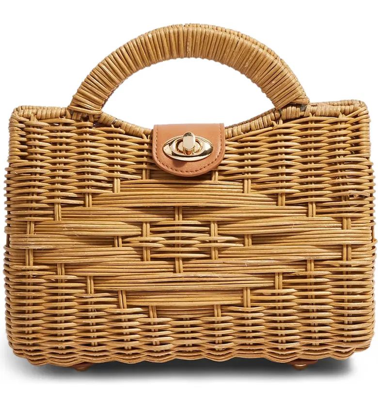 Saffi Woven Wicker Top Handle Bag | Nordstrom