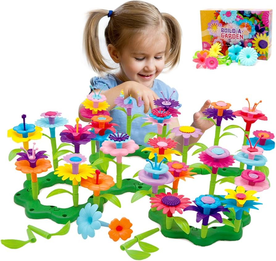 Byserten Gifts for 3-6 Year Old Girls Flower Garden Building Set 98 PCS Arts and Crafts for Girls... | Amazon (US)