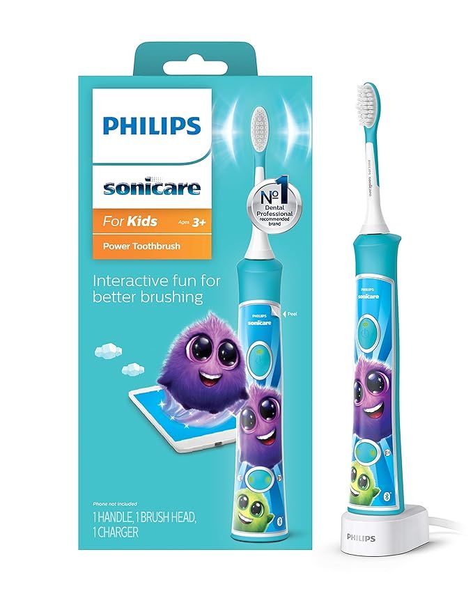 Philips Sonicare for Kids 3+ Bluetooth Connected Rechargeable Electric Power Toothbrush, Interact... | Amazon (US)