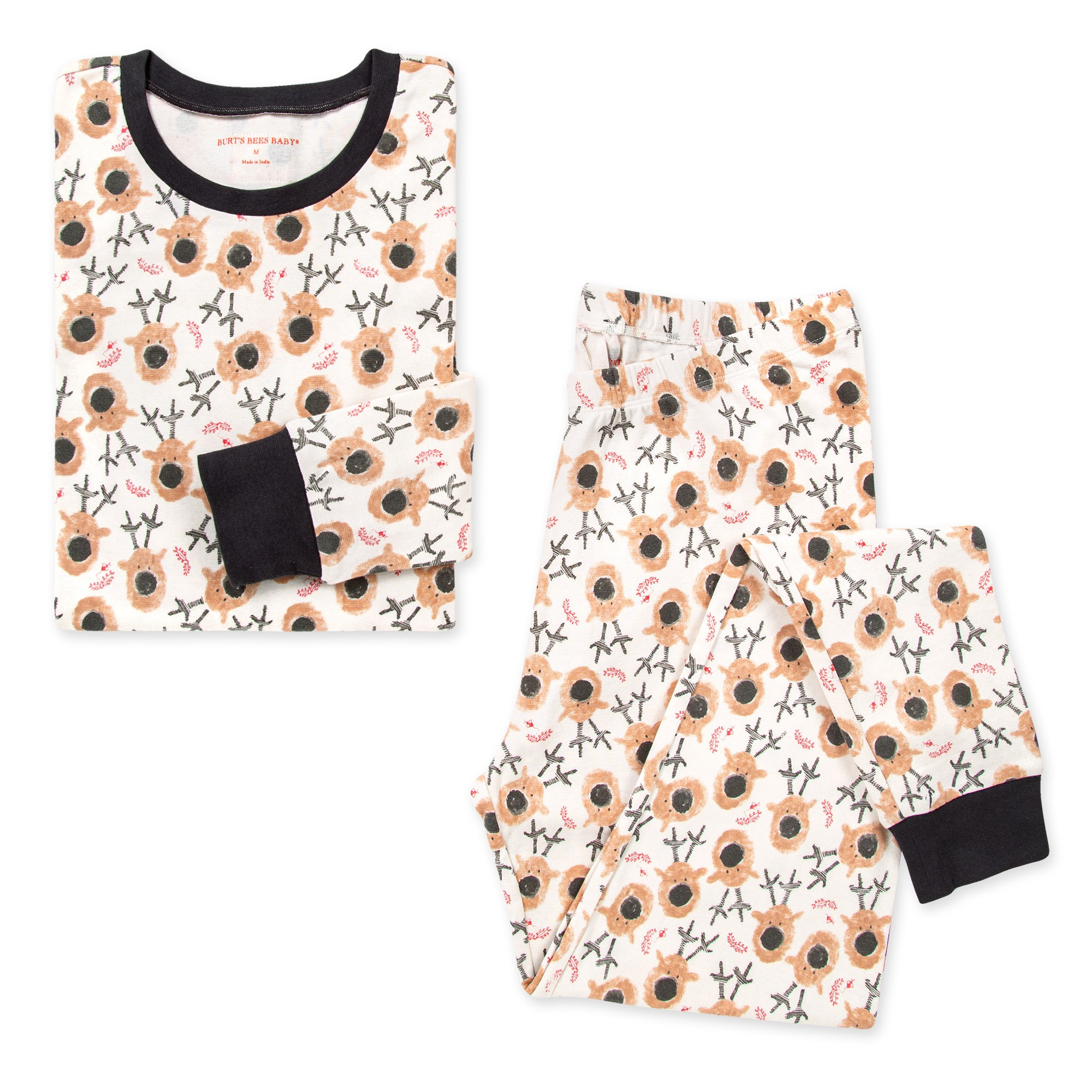 Reindeer Organic Womens Matching 2 Piece Sleepwear Set Family Pajamas | Burts Bees Baby