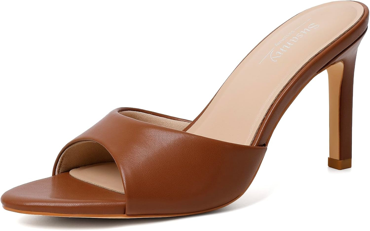 Susanny Women's Sandals Heels Mule High Heels Pointed Open Toe Sandals Sexy Slip on Heeled Summer Casual Wedding Prom Party Comfortable Dressy Shoes | Amazon (US)