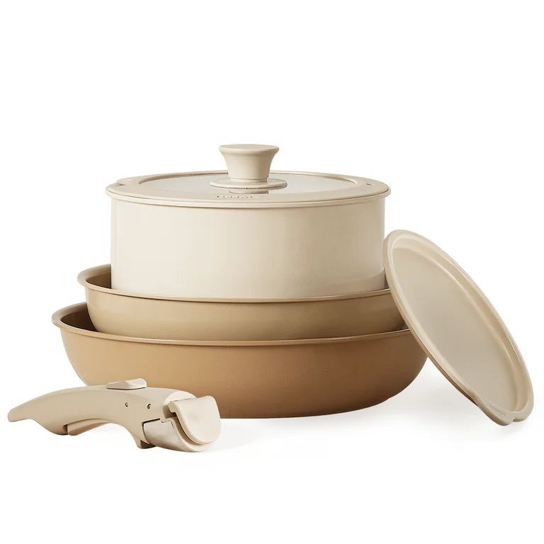CAROTE 6pcs Pots and Pans Set, Ceramic Cookware Set Detachable Handle, Induction Nonstick Kitchen... | Walmart (US)