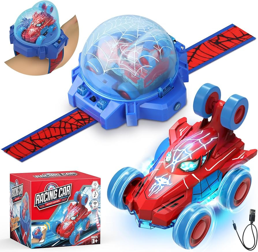 Watch Remote Control Car for Kids: Spider Mini RC Car with 7 Color Lights, 2.4GHZ Watch Control, ... | Amazon (US)