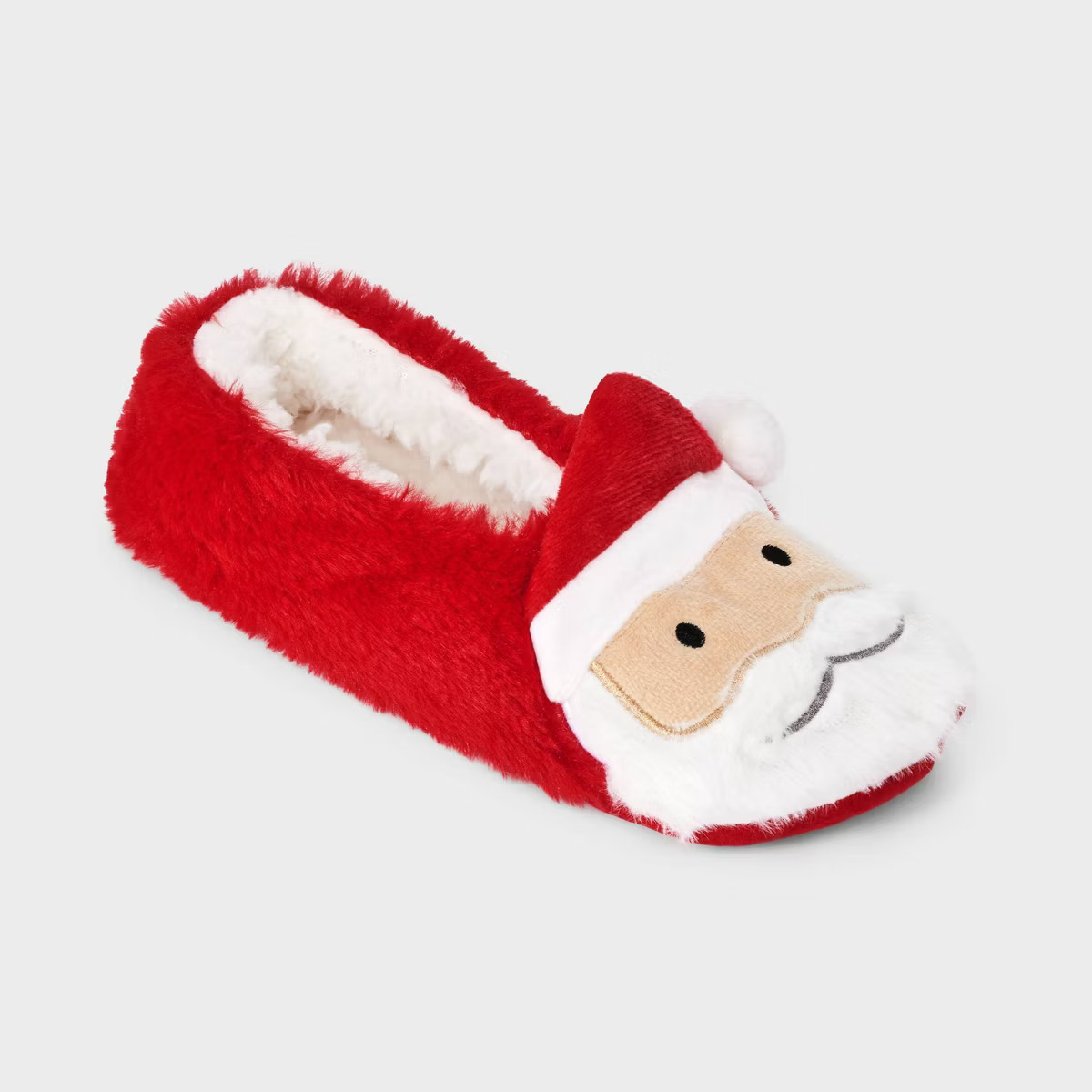 Kids' 'Santa' Holiday Slipper Socks - Cat & Jack™ Red | Target