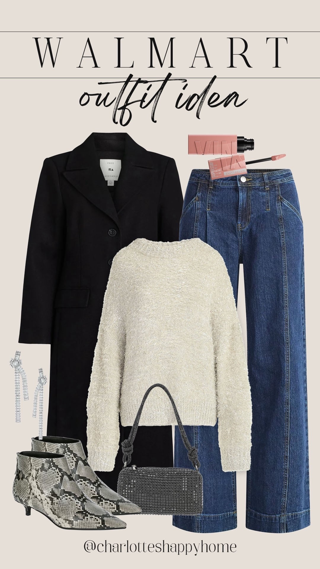 Walmart outfit idea! 

#walmartfashion

Walmart fashion. Walmart new arrivals. Walmart holiday style. Walmart neutral holiday outfit. Walmart tinsel sweater. Walmart snakeskin booties  

#LTKHoliday #LTKootd #LTKFindsUnder100