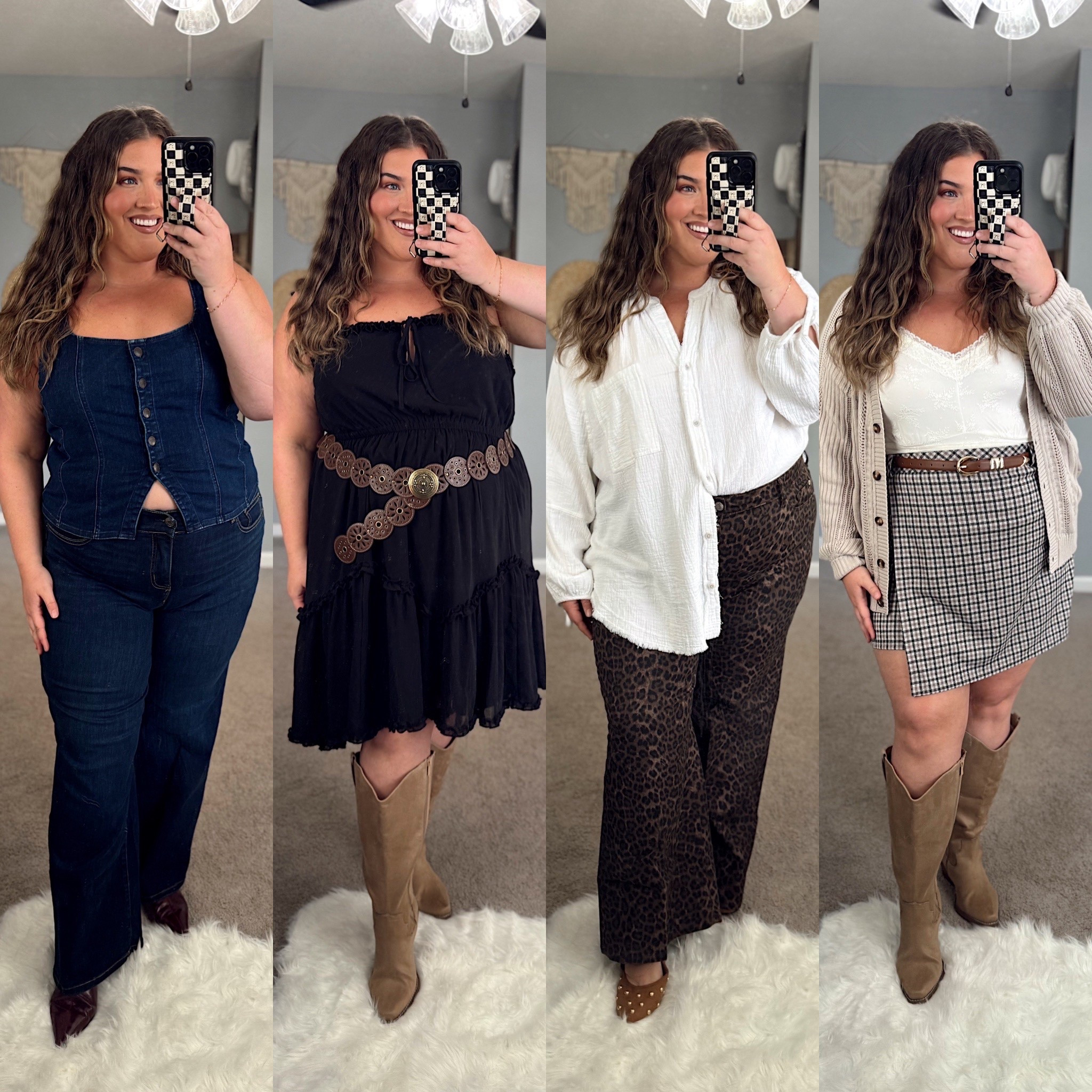 Fall outfit inspo 🍂🤎 Styling some cute and trendy plus size pieces for Fall. I’m wearing a size XXL, 20 or 2 (Torrid sizing) 
Boots shown are wide calf and wide width 👢 

#LTKStyleTip #LTKSeasonal #LTKPlusSize