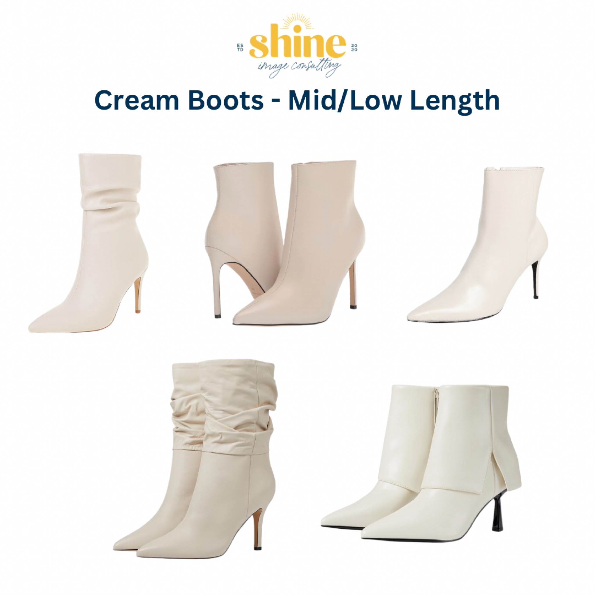 The Fall boot we recommend for all clients - pointed toe, cream colored boot! Mid/low length for styling jeans, pants and trousers . We always reach for cream colored boots (versus black boots) for maximum leg elongation 👢


#LTKStyleTip #LTKPlusSize #LTKMidsize