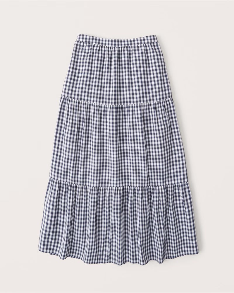 Tiered Midaxi Skirt | Abercrombie & Fitch (UK)