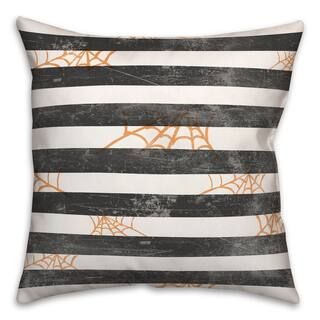 Spiderwebs & Stripes Spun Poly Throw Pillow | Michaels Stores