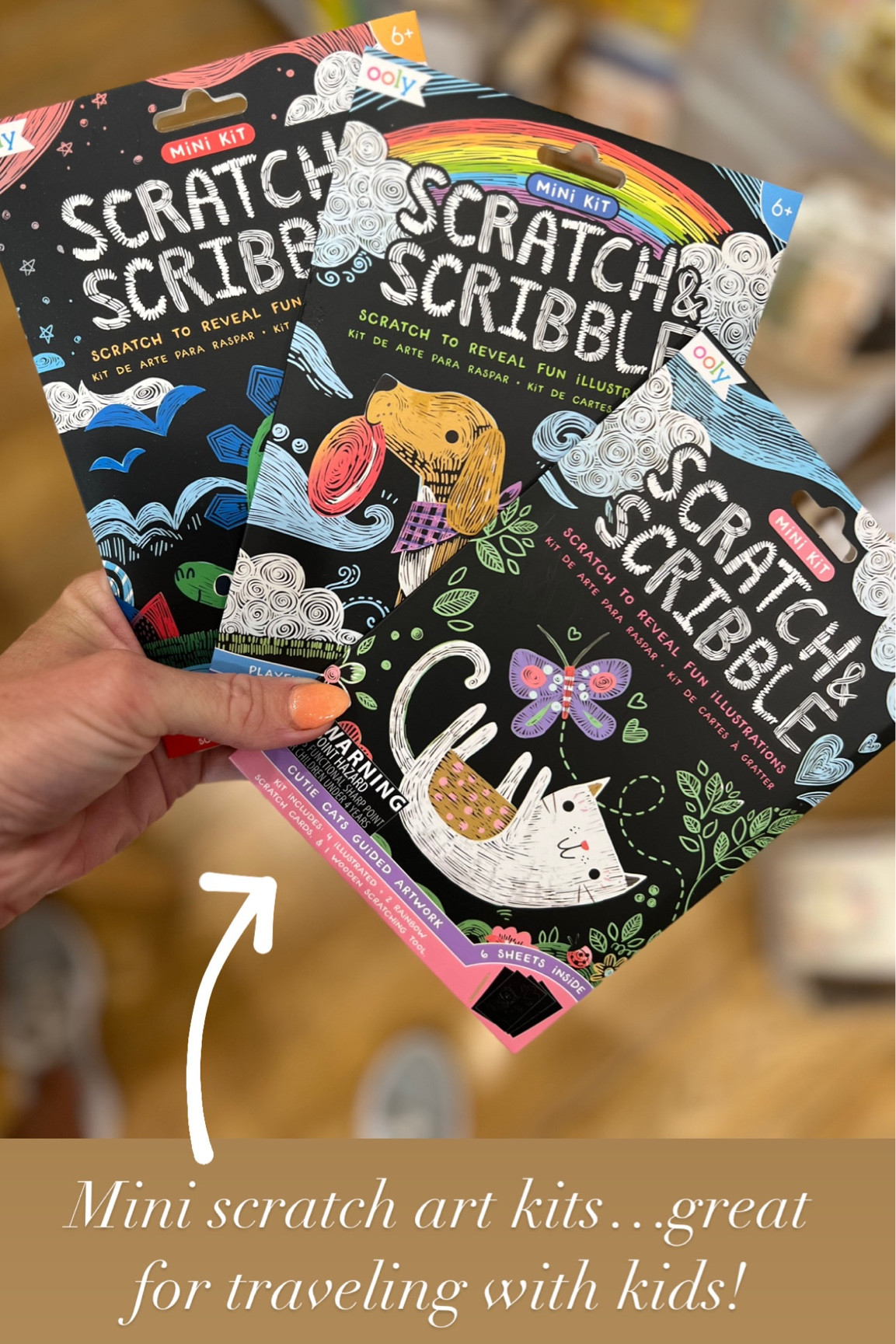 The perfect activity for traveling with kids, both on the plane or in the car. These mini scratch art kits are the perfect size for their backpack.  

Kids activities | travel with kids | kids entertainment | in flight entertainmemt for kids | kids travel activities | travel 

#travel #travelwithkids #kidsactivities #craftkits #travelactivities #kidstravel  

#LTKtravel #LTKunder50 #LTKkids