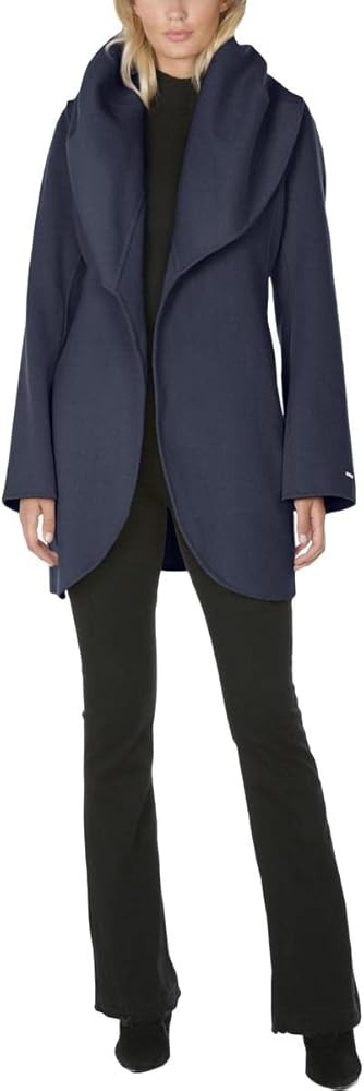 TAHARI Women's Double Face Wool Blend Wrap Coat with Oversized Collar | Amazon (US)