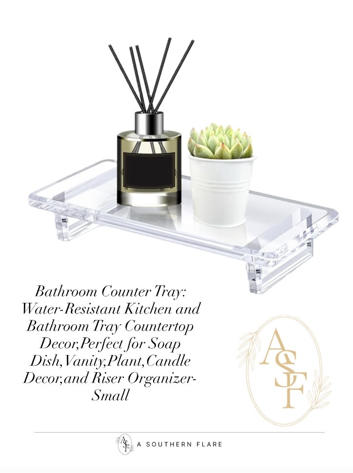 Looking for a chic, yet practical countertop decor? Check out this sleek acrylic tray! Perfect for holding your toiletries, plants, and more. #HomeDecor #Countertop

#LTKfoodie
