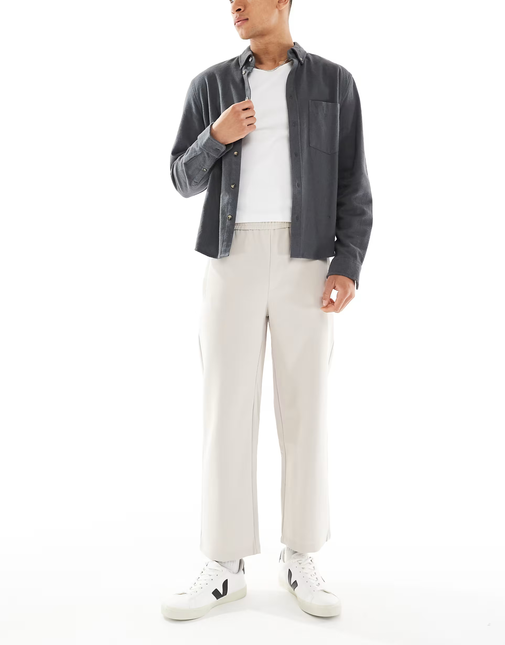 Bershka premium co-ord in beige | ASOS (Global)