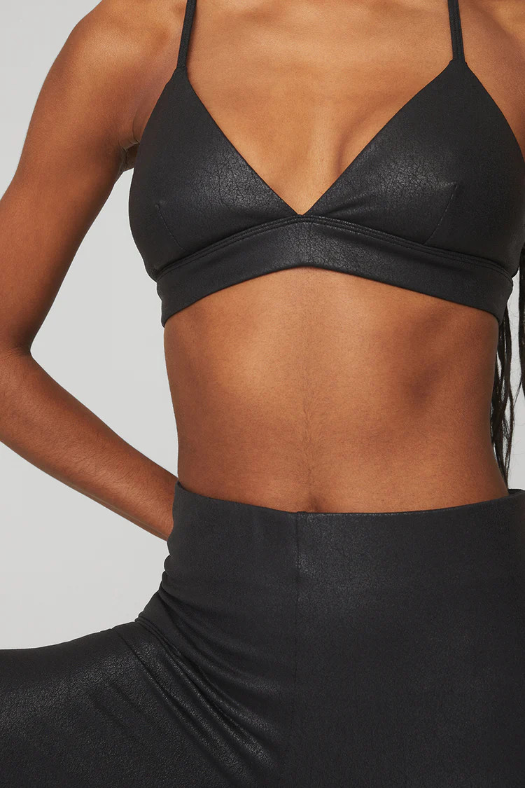 Faux Leather Airbrush Splendor Bra | Alo Yoga (US)