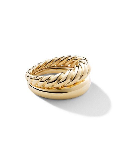 Pure Form Two-Piece Stack Ring Set in 18K Yellow Gold | Saks Fifth Avenue