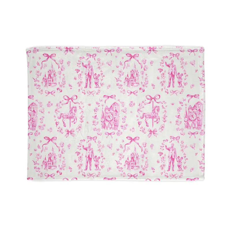Disney Parks Fleece Throw Blanket, Pink Castle Baby Gift - Etsy | Etsy (US)