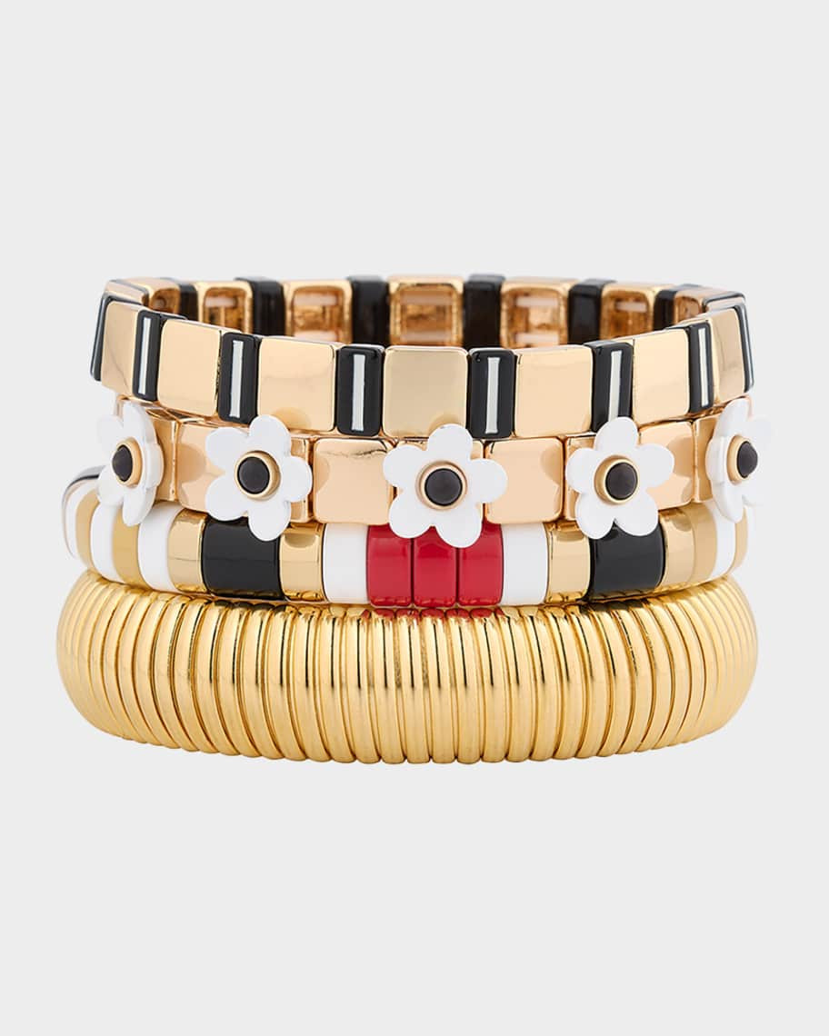 The Paris Stack Cobra Bracelets, Set of 4 | Neiman Marcus