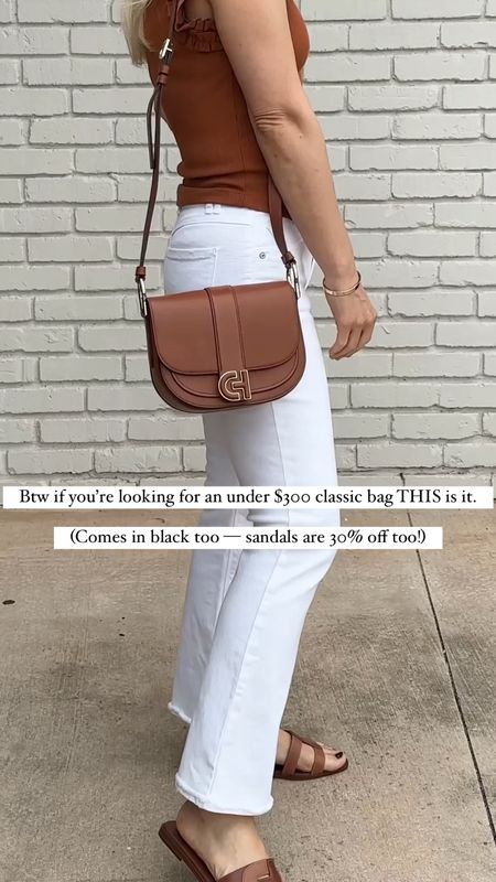 White jeans 
Bag
Brown bag
Sandal
#ltkvideo
Jeans
Denim
White jeans
Spring Dress 
Vacation outfit
Date night outfit
Spring outfit
#Itkseasonal
#Itkover40
#Itku

#LTKFindsUnder100 #LTKItBag #LTKShoeCrush