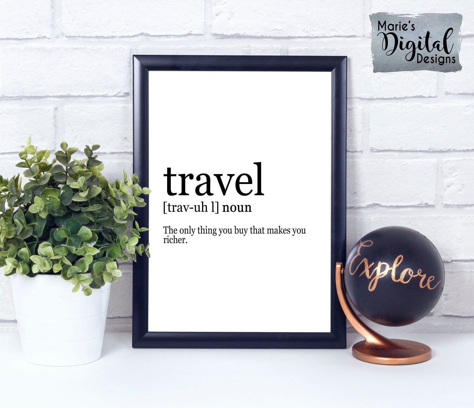 INSTANT DOWNLOAD  Travel Definition Wall Art / The Only Thing | Etsy | Etsy (US)