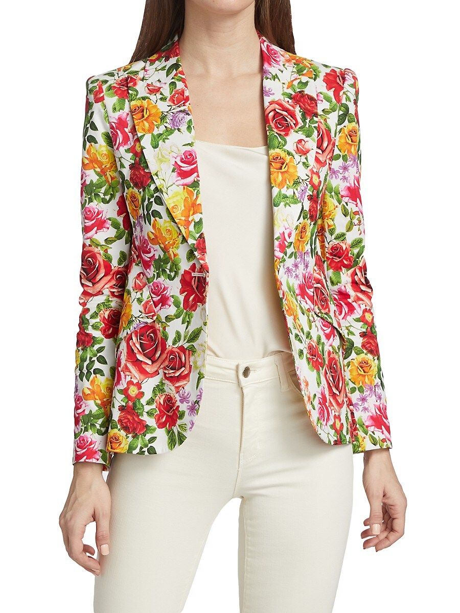 L'AGENCE Women's Chamberlain Floral Blazer - White - Size 6 | Saks Fifth Avenue OFF 5TH