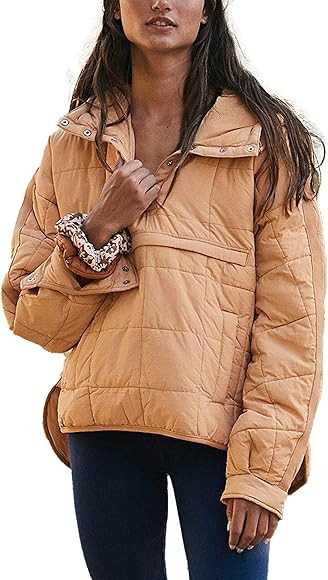 AMEBELLE Women's Oversized Hooded Puffer Jacket Quilted Lightweight Winter Warm Pullover Padded H... | Amazon (US)