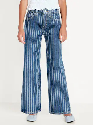 Printed High-Waisted Baggy Wide-Leg Jeans for Girls | Old Navy (US)