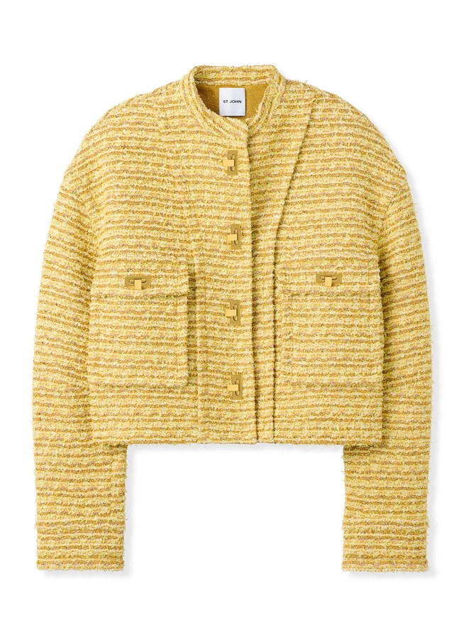 Iconic Textured Tweed Jacket | St. John Knits