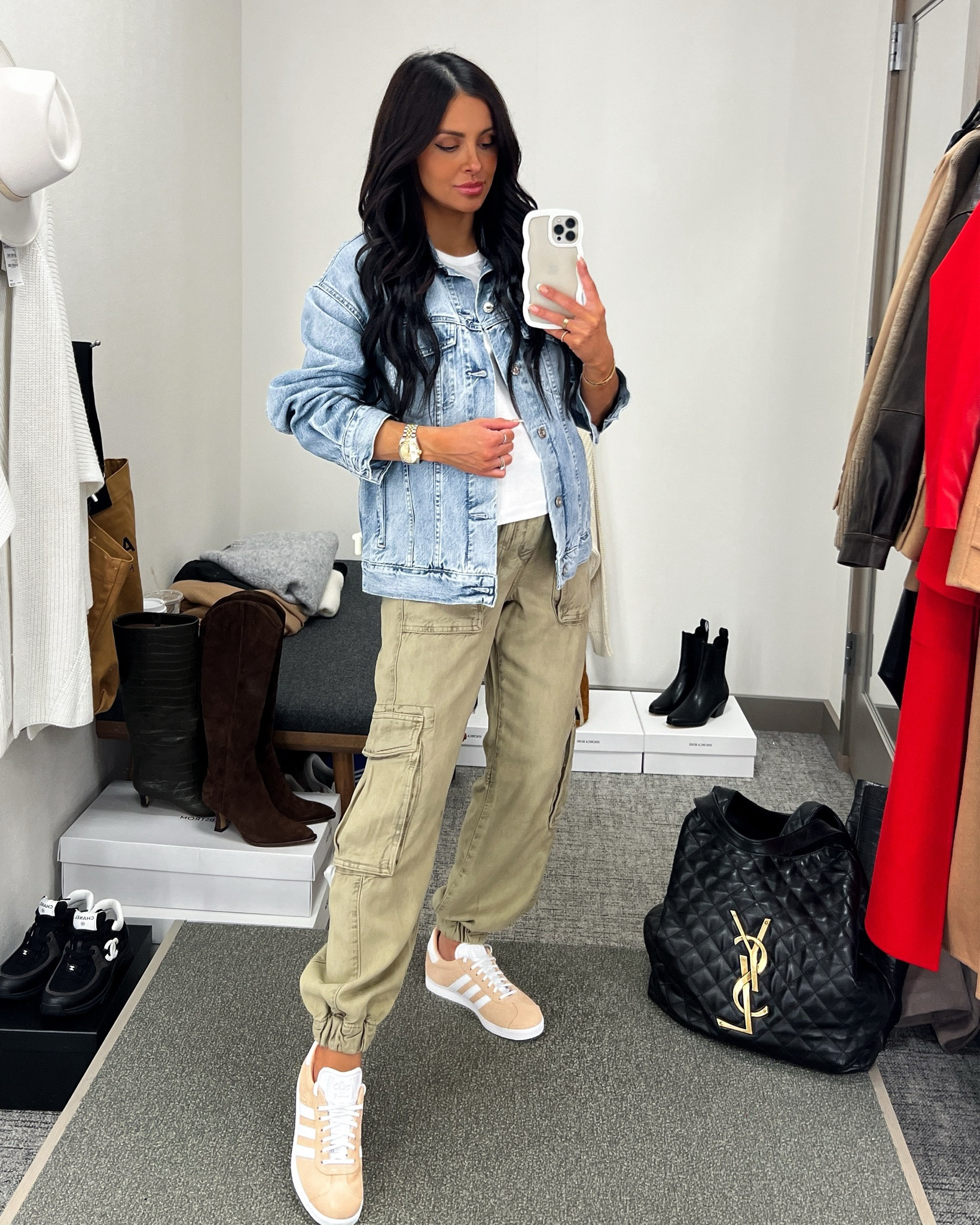 Nordstrom anniversary sale outfit / NSALE style picks
Levi’s denim jacket
White tee
AllSaints cargo pants
Adidas sneakers on sale 

#LTKxNSale #LTKShoeCrush #LTKStyleTip