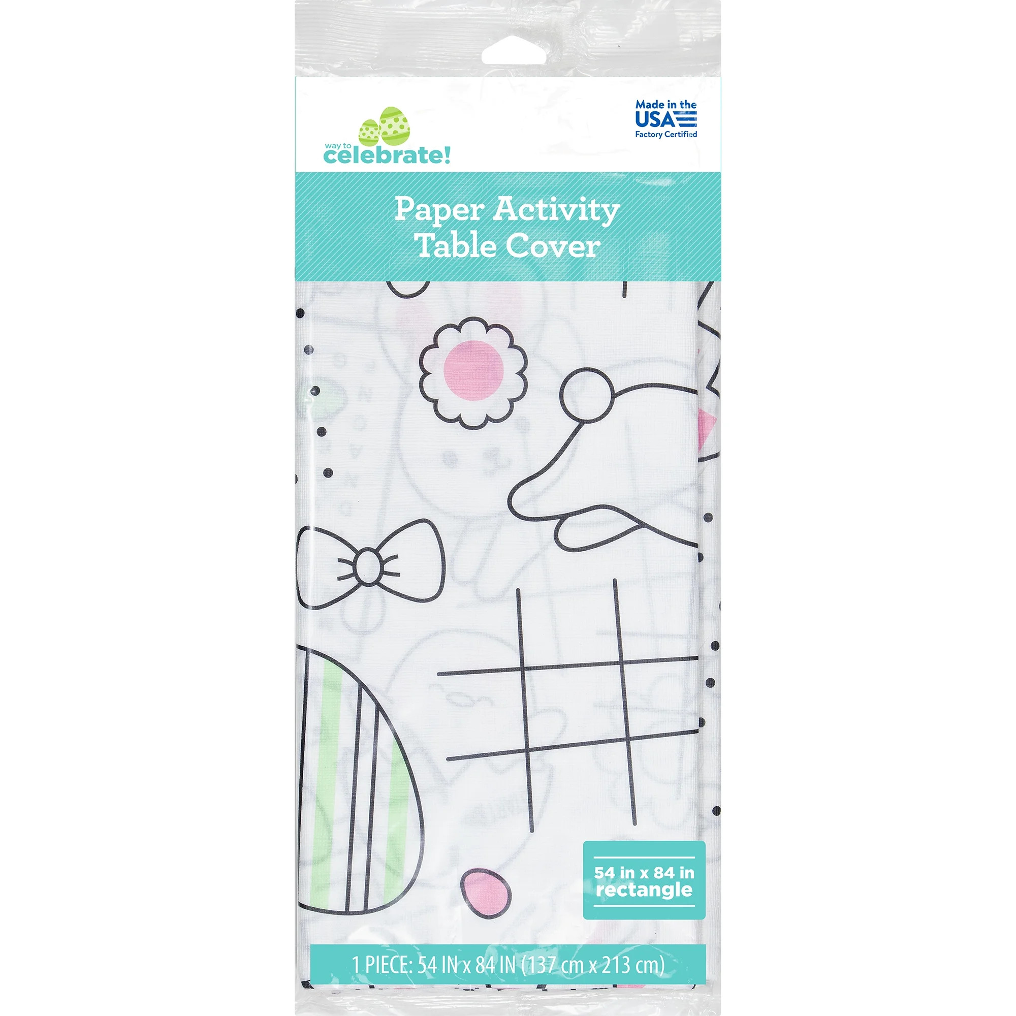 Paper Activity Table Cover, Multicolor, 54" x 84", Easter by Way To Celebrate | Walmart (US)