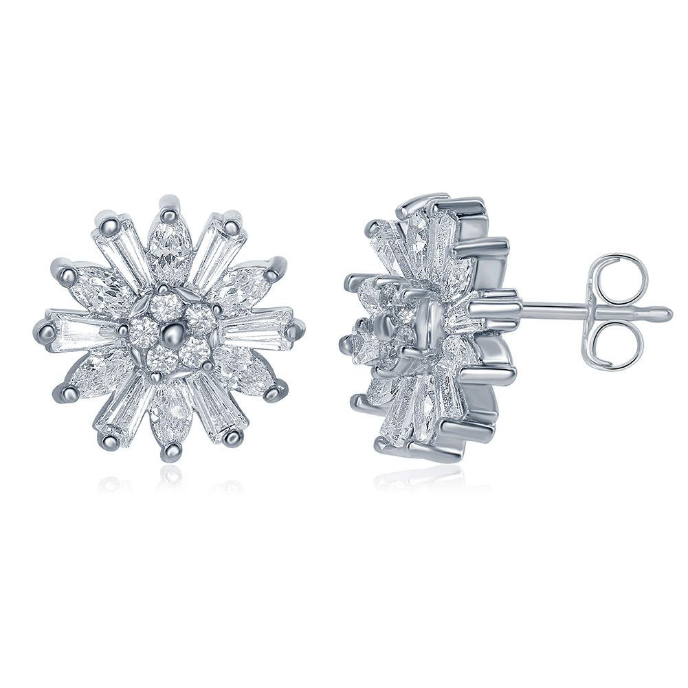 Cate & Chloe Astara 18k White Gold Plated Star Shaped Stud Earrings with CZ Crystals - Walmart.co... | Walmart (US)