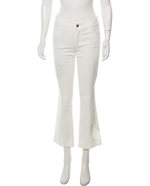Stella McCartney Mid-Rise Wide-Leg Jeans White | The RealReal