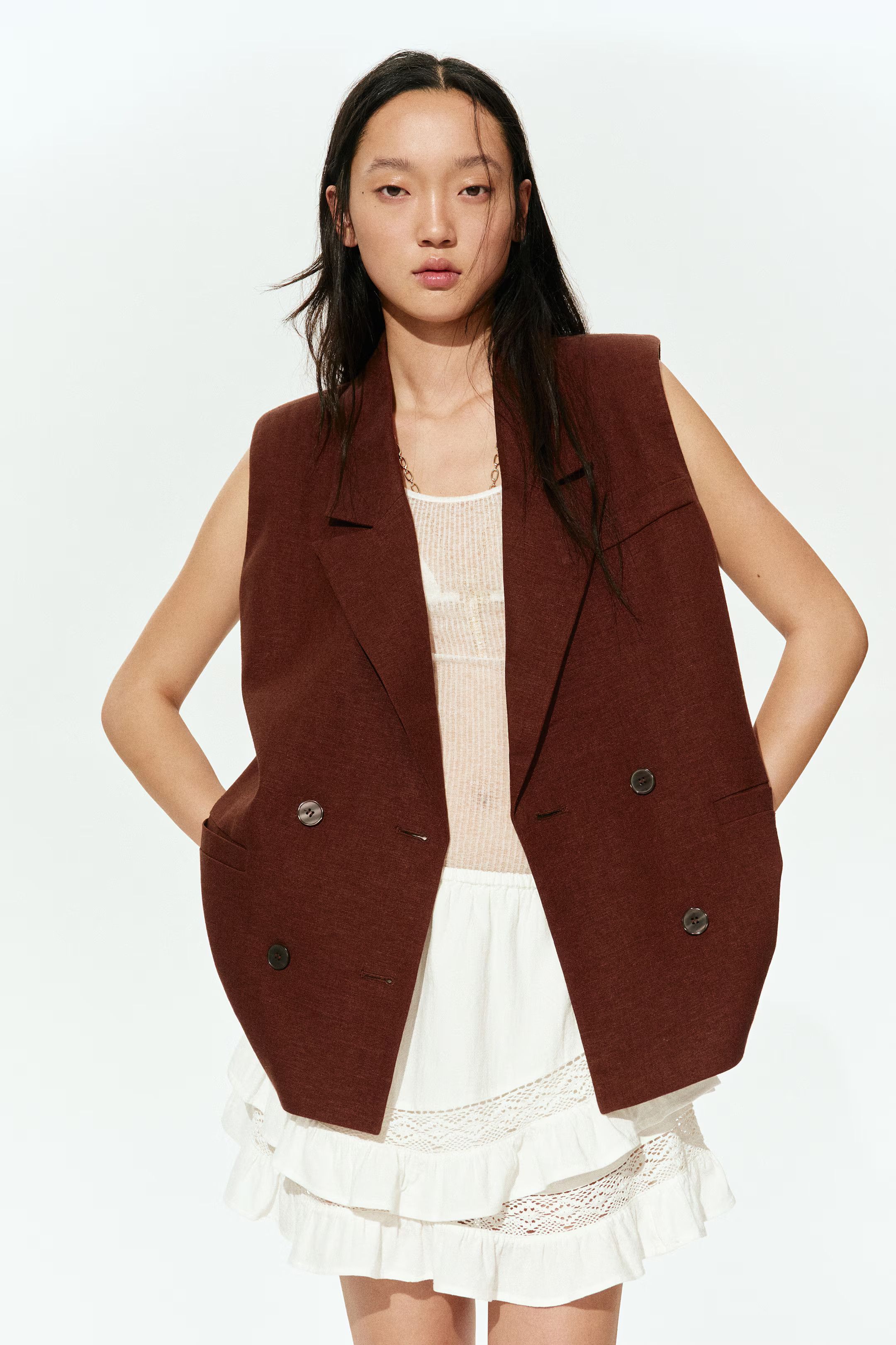 Linen-Blend Vest | H&M (US + CA)