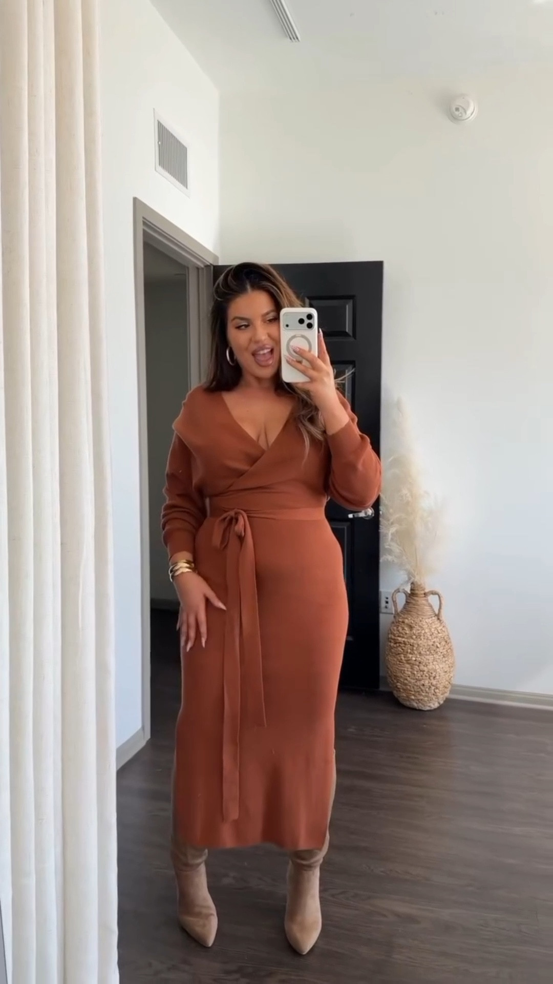 Since the Holidays are coming up I want to show you guys some of my fav sweater dresses that are all from Amazon! ✨

Sizing details ⬇️
Looks 1: First dress is unfortunately OOS in white so I linked the dress in other colors and other dresses that are similar styles! I’m wearing my reg L
Look 2: I sized down to a M since it’s super stretchy! 
Look 3: I sized down to M, super stretchy! 
Look 4: Wearing my reg L
Look 5: Wearing my reg L! TTS
Looks6: Wearing my reg L! Also linked over the knee fall boots! 

#LTKMidsize #LTKSeasonal #LTKHoliday