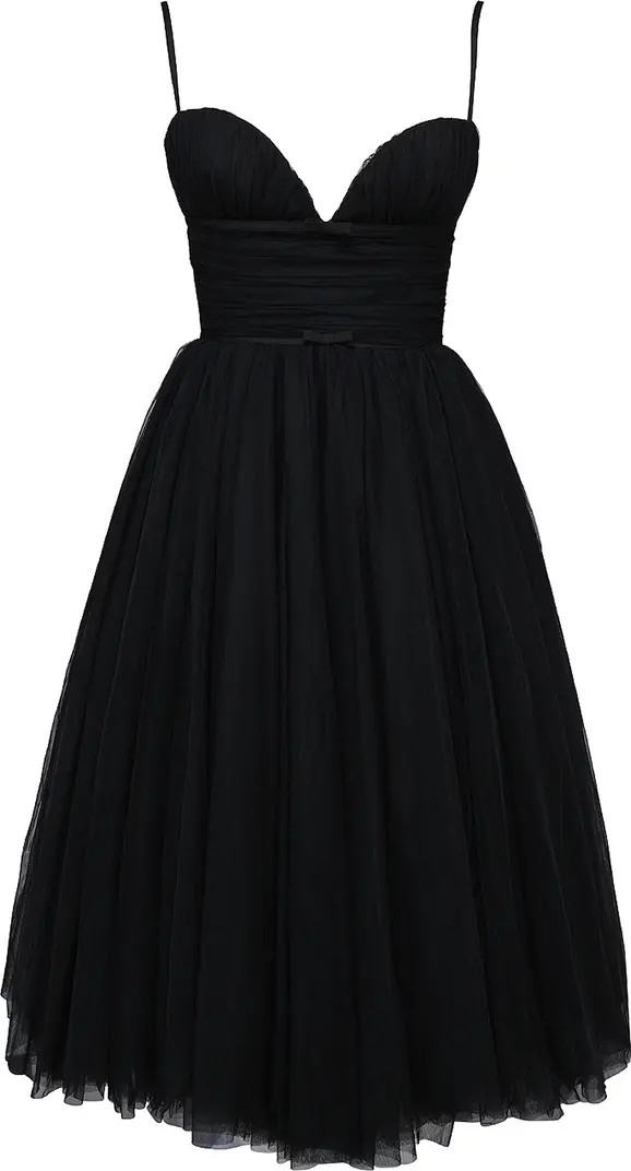 Countess Sleeveless Tulle Midi Dress | Nordstrom