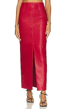 NICHOLAS Enid Maxi Skirt in Scarlet from Revolve.com | Revolve Clothing (Global)