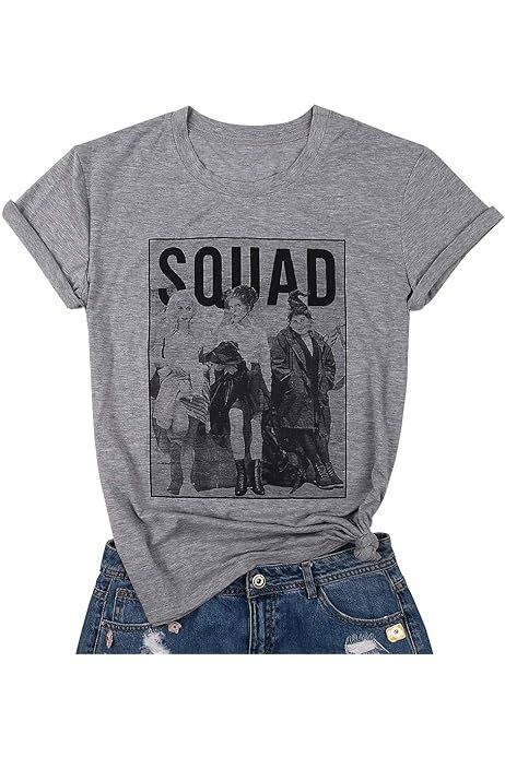 UNIQUEONE Womens Halloween Squad T-Shirt Funny Sanderson Sisters Graphic Tee Top | Amazon (US)