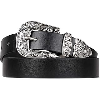 Western Belt for Women, 1.1" CR Cowboy Belt Leather Belts for Women, Country Belts for Women with... | Amazon (US)