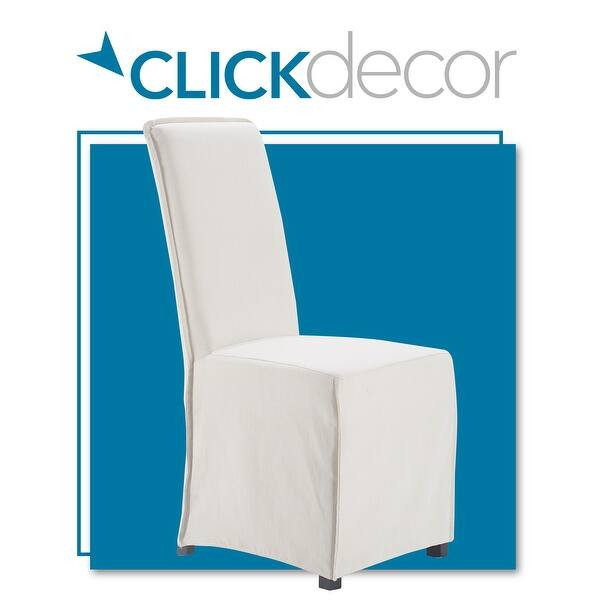 ClickDecor Grayson Slipcover Dining Chair, Set of 2 - Ivory | Bed Bath & Beyond