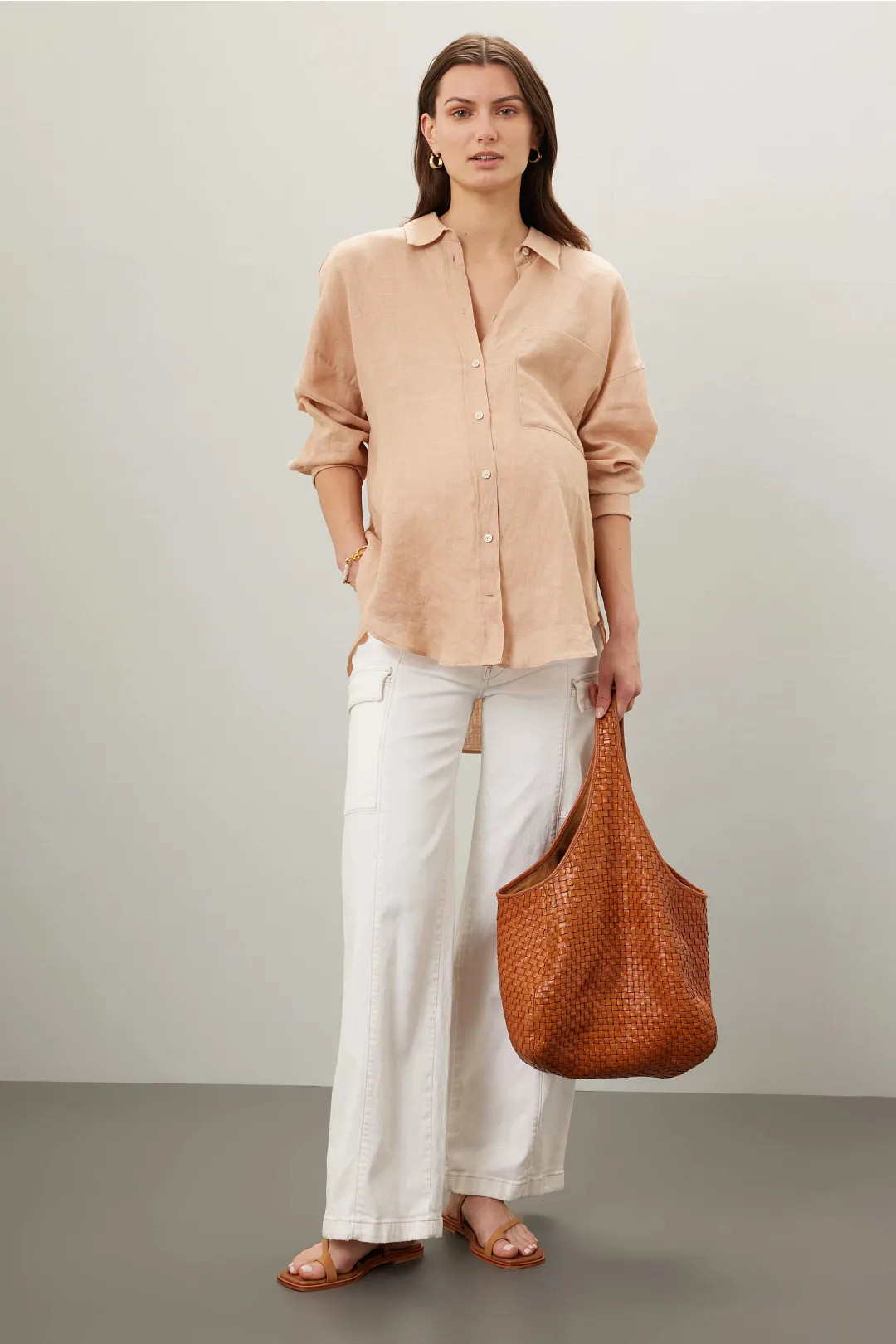 Utility Maternity Wide Leg Cargo | Rent the Runway