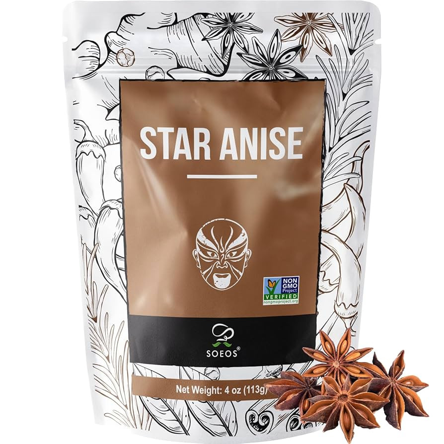 Soeos Star Anise, 4 Ounce, Star Anise Whole, Anise Seeds for Baking and Tea, NON-GMO Verified | Amazon (US)