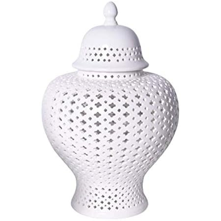 Galt International 19.5” Lattice Ginger Jar with Lid - Stunning Home Decor with Intricate Mediterran | Amazon (US)
