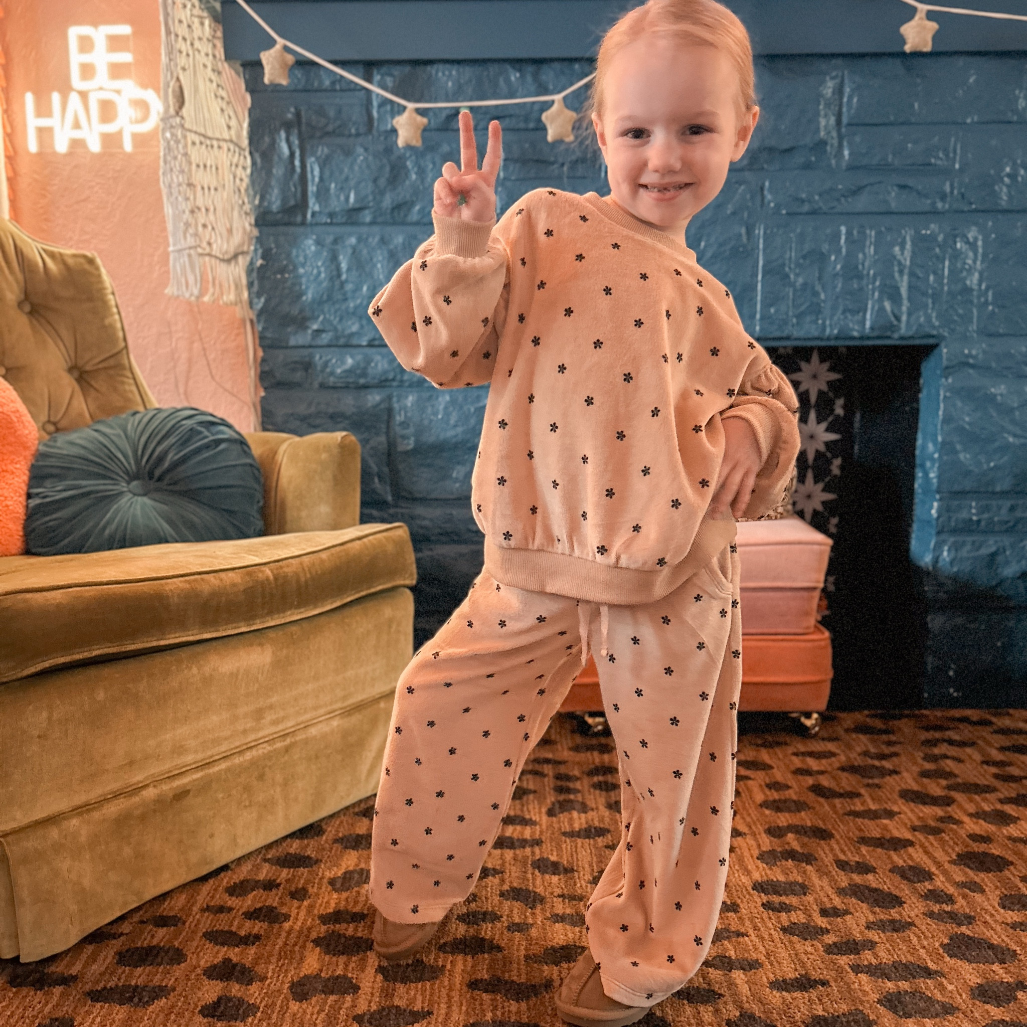 The Target sale has been so GOOD to my girl! Shes obsessed with these cozy fits! My tiny Polly pocket is wearing a 5t in top and a 4t in bottoms. #ltkkids