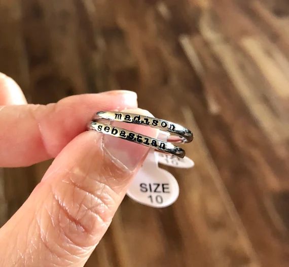 Name Ring Stackable Name ring Personalized custom name ring | Etsy | Etsy (US)