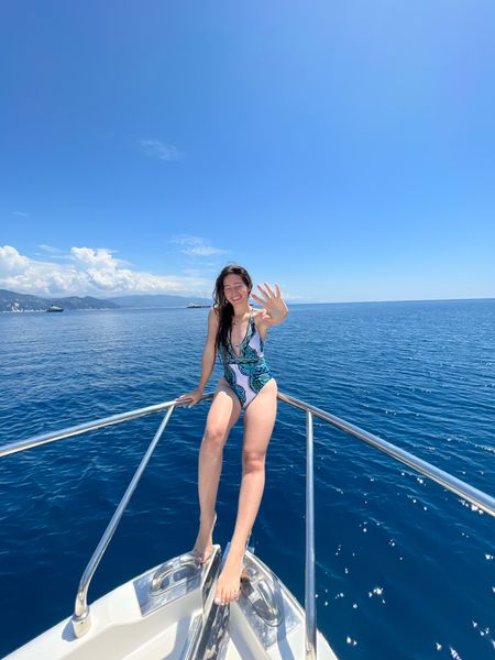 Yacht day at Portofino! This was amazing, took a boat tour sailing around the Italian Riviera Coast and the Italian coastline was gorgeous!! Went from Rapallo, past Santa Margherita Ligue, all the way to Portofino to have lunch there. Wore this gorgeous Sunshine 79 one piece swimsuit, Greece pattern / Italian pattern is perfect for a European Summer Vacation. Found on great mark down on Amazon, also linking other styles. Xoxo!! 

Check my Insta for more videos of Portofino, Cinque Terre, and Rome!! #italy #yacht #boat #pool #beach #swimsuits #bathingsuits #towels #bikinis #europe #vacation #cabo #sailboat #mammamia 



Follow my shop @lovelyfancymeblog on the @shop.LTK app to shop this post and get my exclusive app-only content!

#liketkit #LTKsalealert #LTKswim #LTKtravel #LTKeurope
@shop.ltk