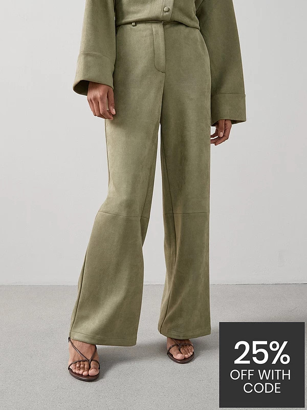 The Very Collection Suedette Trouser Co-ord - Green | Very (UK)