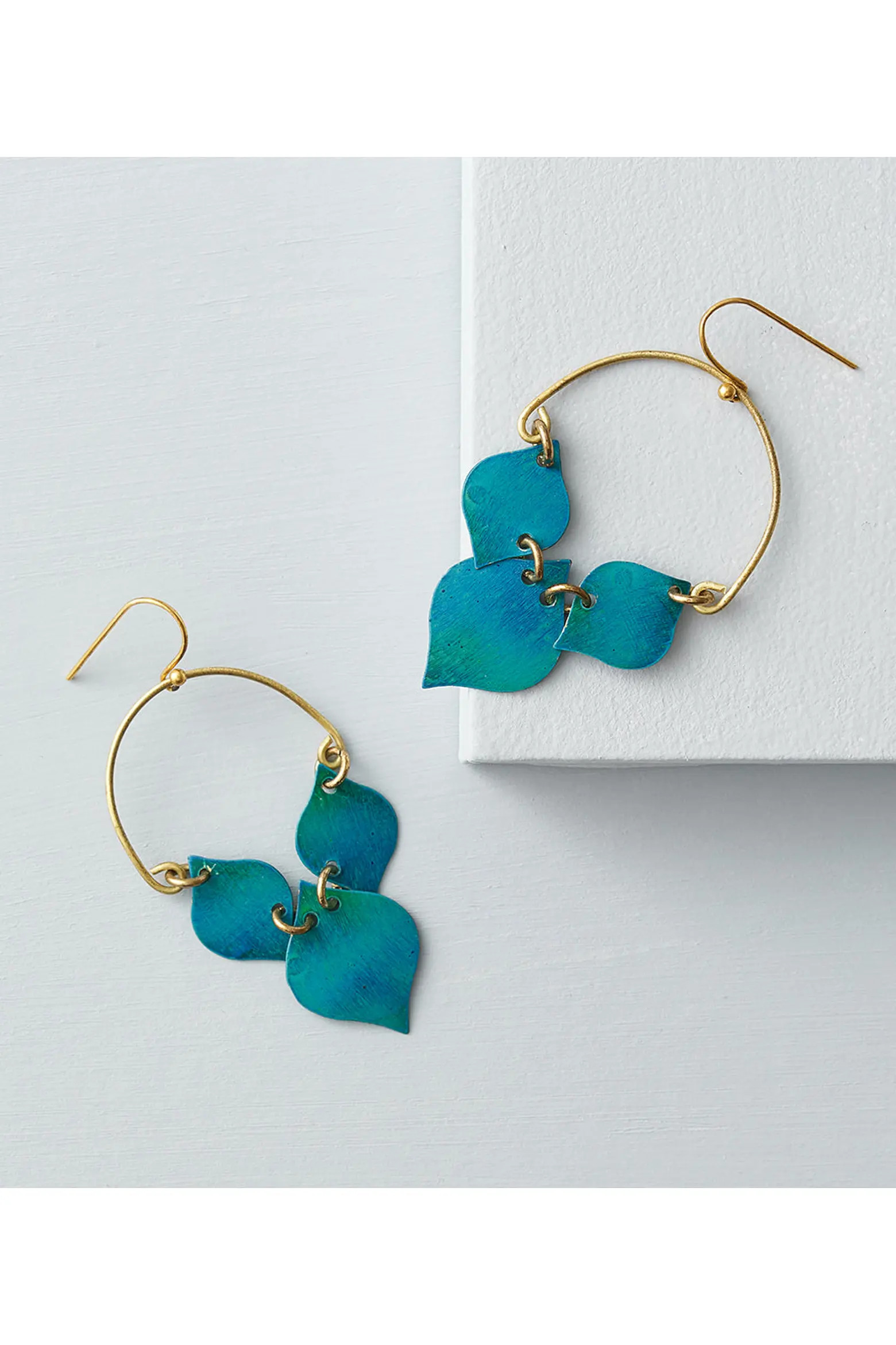 Chameli Leaf Teal Drop Earrings (Women) | Nordstrom | Nordstrom