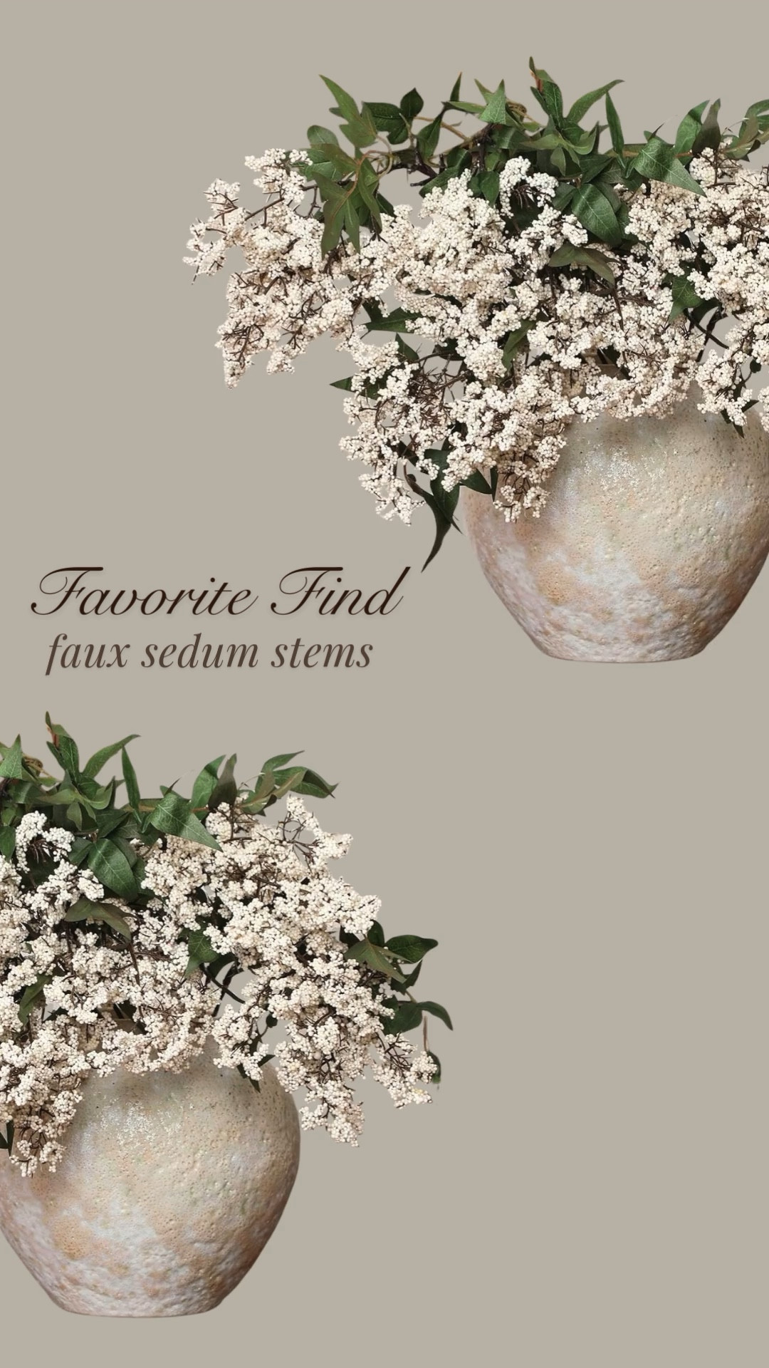 
These faux sedum stems are absolute stunners! Available in several different colors! spring decor, summer, home decor, florals, flowers, stems, modern organic, modern farmhouse, cottage, cozy decor, living room, family room, entryway, dining room, breakfast nook, kitchen, bedroom, guest room, home office #LTKStyleTip

#LTKHome #LTKSeasonal