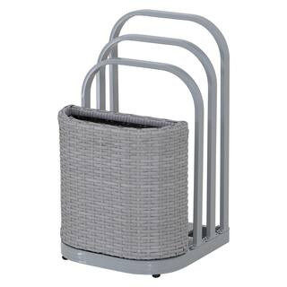 16 in. Rust-proof Aluminum Pool Float Storage Rack, Outdoor Wicker Poolside Float Organizer, Pool... | The Home Depot