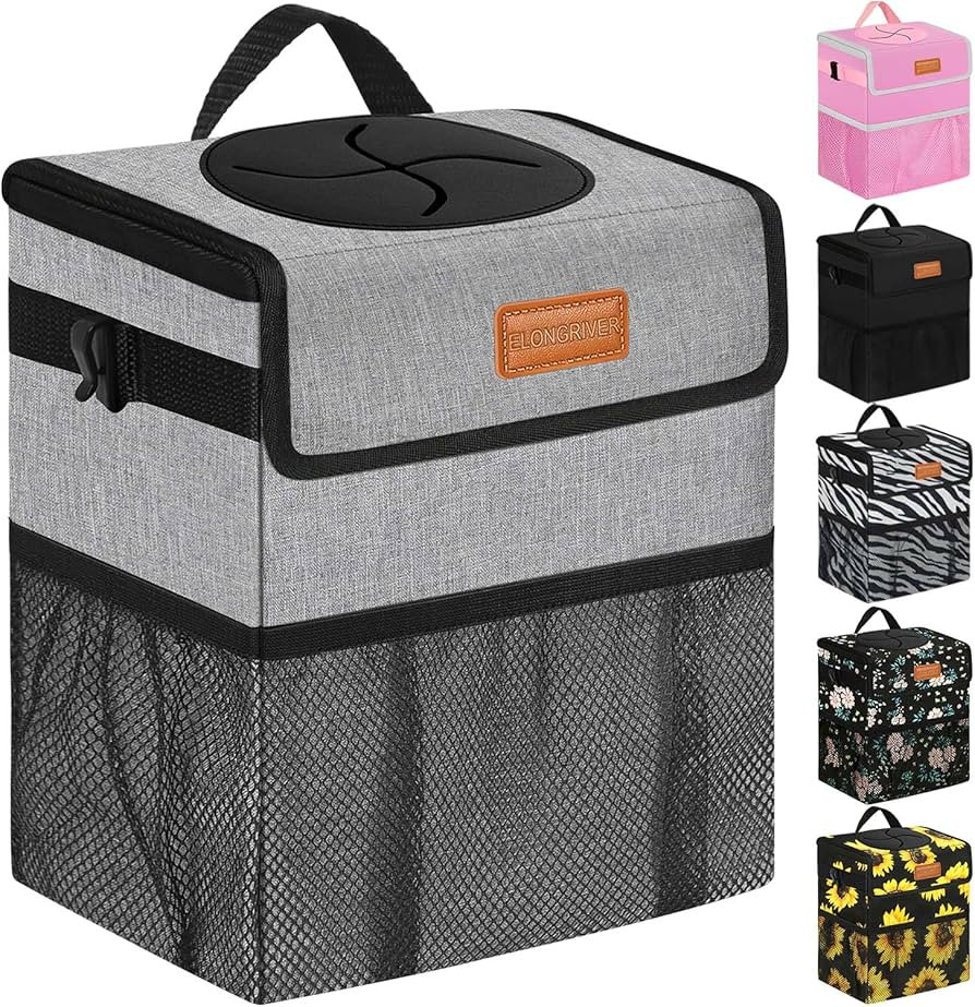 Car Trash Can Bin for Back Seat Leak Proof, Cute Trash Bag Hanging, for SUV Truck Van, Automotive... | Amazon (US)