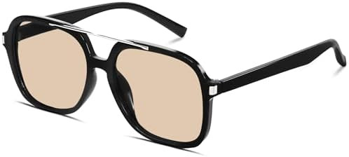 GUVIVI Retro Aviator Sunglasses for Women Men 2026 Square Top Bar Sun Glasses Sunnies 70s Lightwe... | Amazon (US)